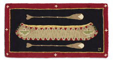 Red Longboat Hooked Accent Rug 2'x4' 966REDLONGBOAT.jpg